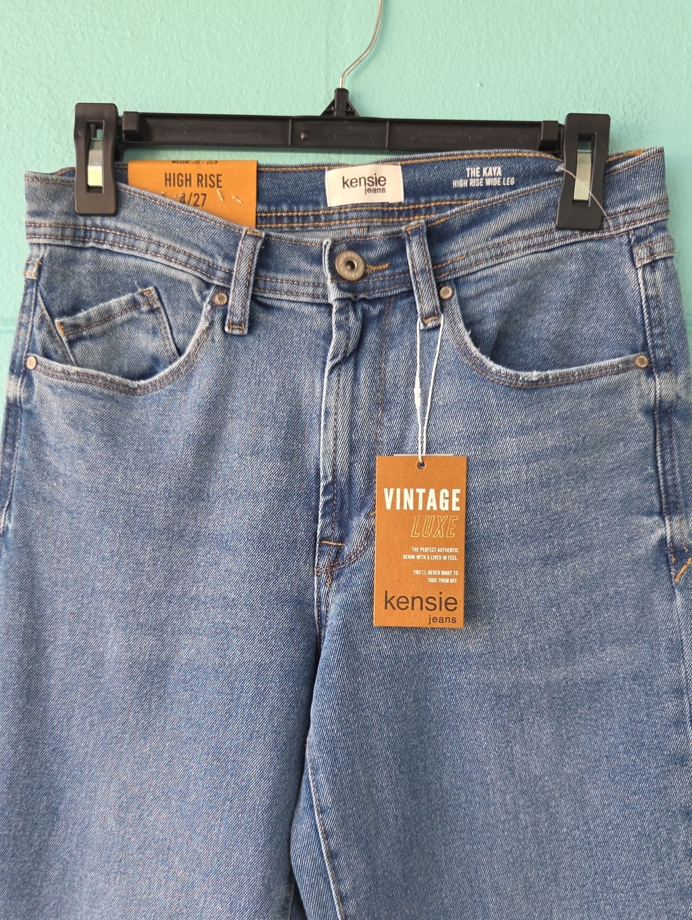 NWT "Kensie" Vintage Luxe The Kaya Wide Leg Jeans Sizes 4/27, 6/28 or 8/29 - Picture 4 of 9